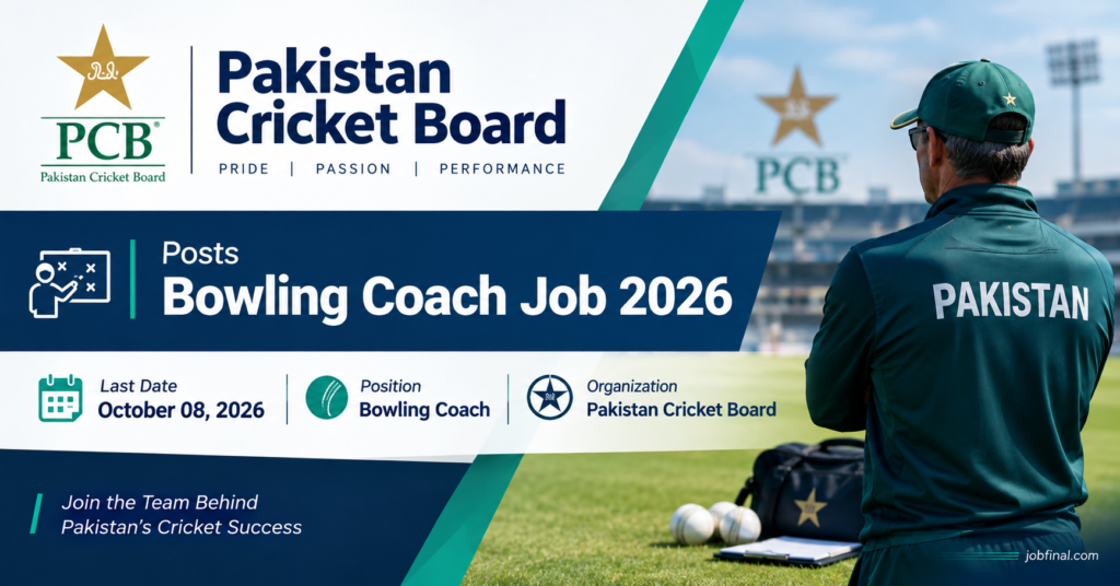PCB Bowling Coach Job 2026 – Pakistan Cricket Board