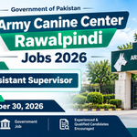 Army Canine Center Rawalpindi Jobs 2026 – Sub Assistant Supervisor