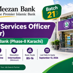 Branch Services Officer (Cashier) – Meezan Bank (Phase-II Karachi)