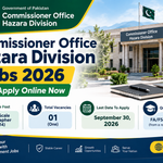 Commissioner Office Hazara Division Job 2026