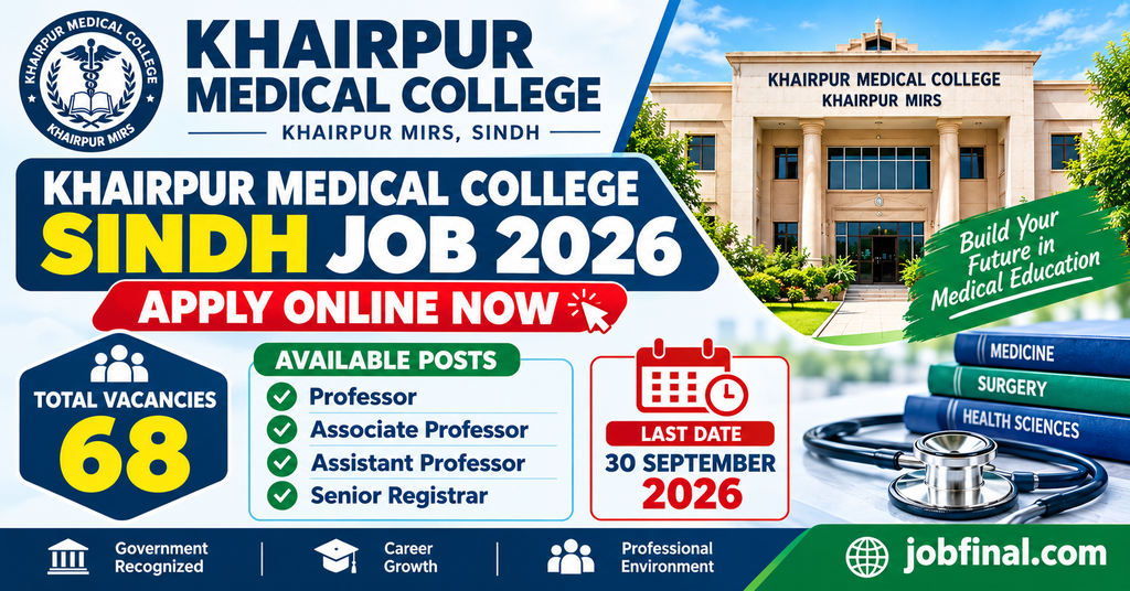 Khairpur Medical College Sindh Job 2026- Apply Online Now