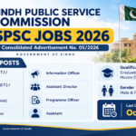 Sindh Public Service Commission SPSC Jobs 2026