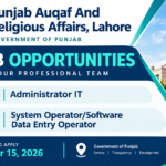Administrator IT And System Operator Jobs 2026 – Punjab Auqaf Organization Lahore