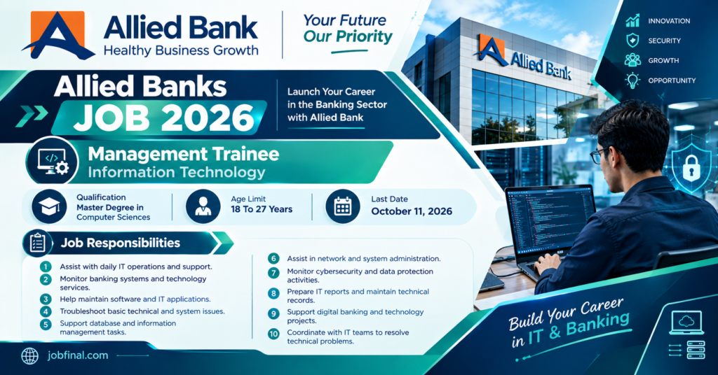 Allied Banks Job 2026 - Management Trainee Information Technology