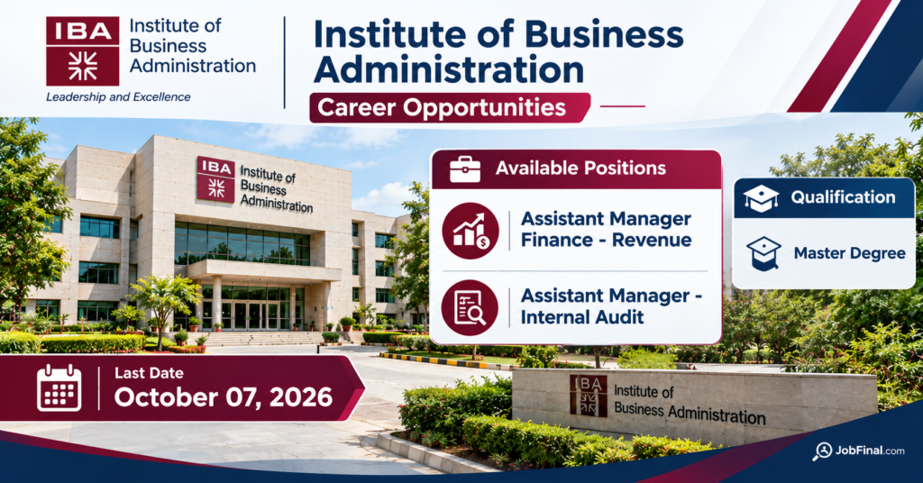 Institute of Business Administration IBA Karachi Jobs 2026