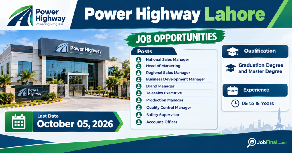 Power Highway Company Lahore Jobs 2026