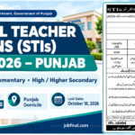 School Teacher Interns (STIs) Jobs 2026 Punjab