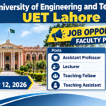University of Engineering and Technology UET Lahore Jobs 2026